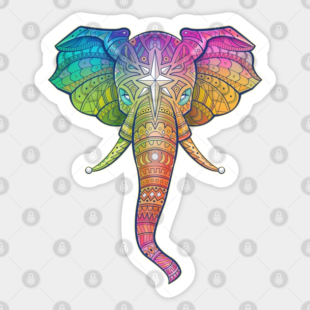 Elephant Tattoo Colorful Sticker by Robbgoblin